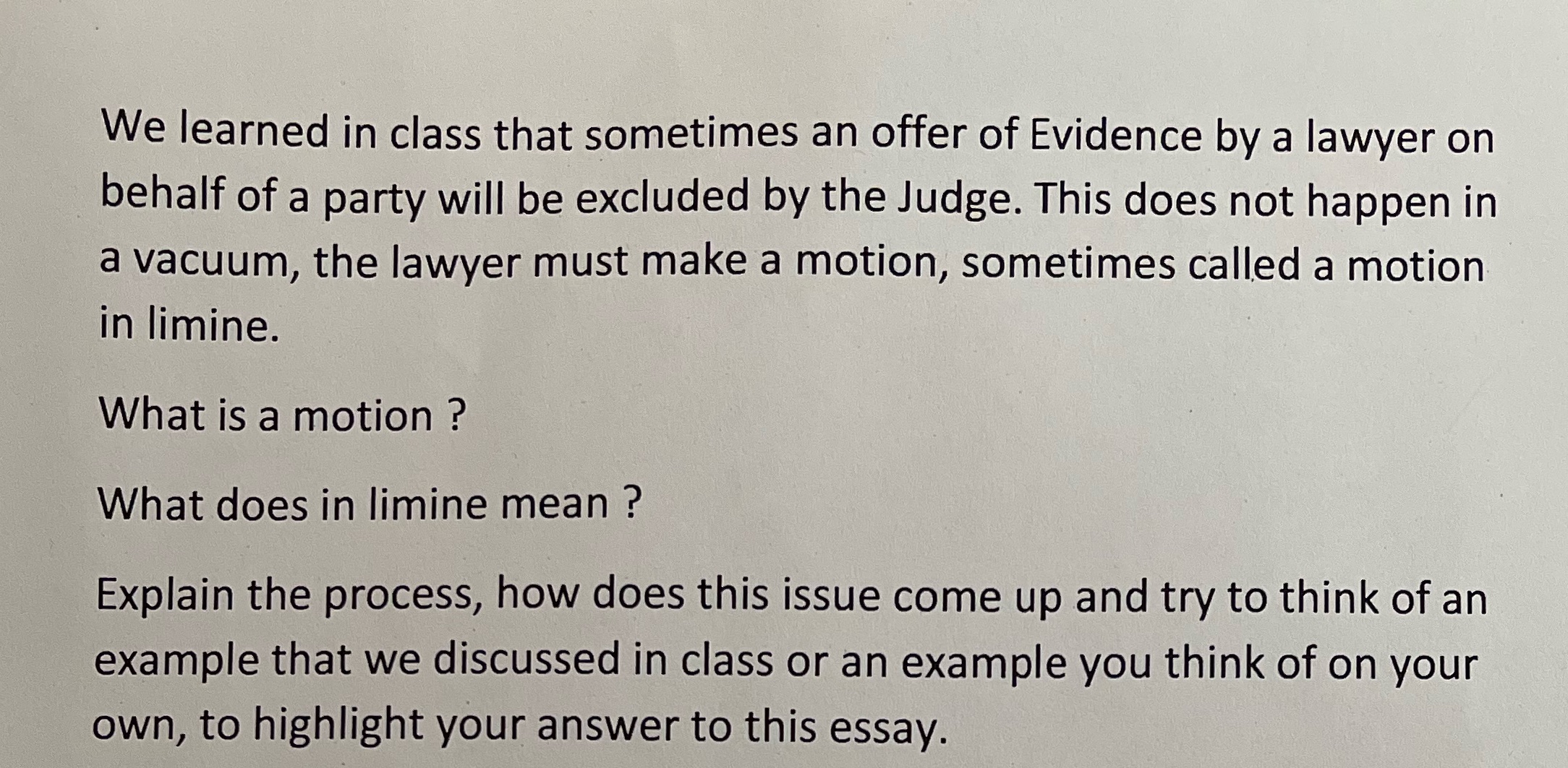 Write Essay We learned in class that sometimes an