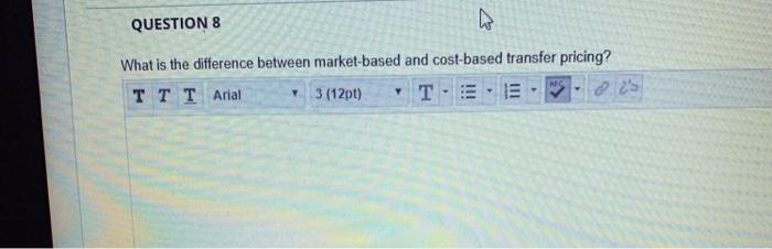 QUESTION 8 N What is the difference between