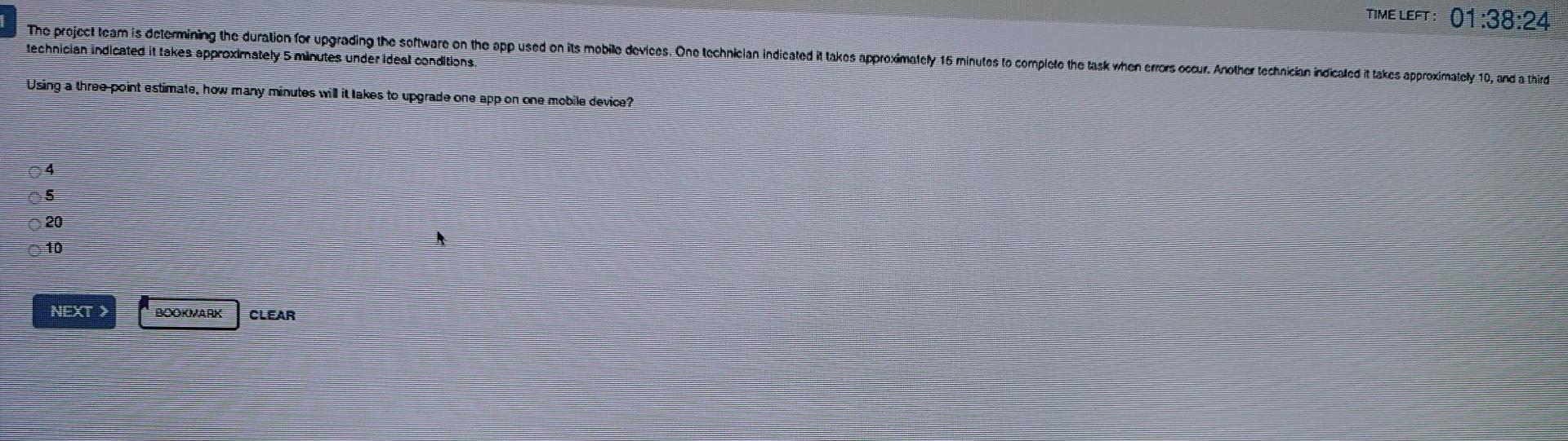 The project team is determining the duration for