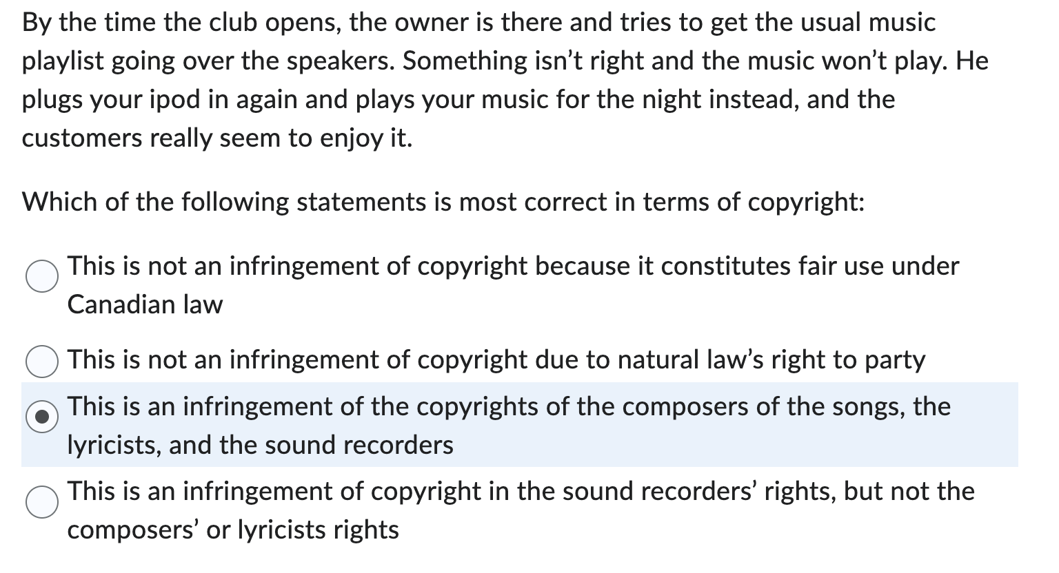 You're an employee in a dance club Kingston for