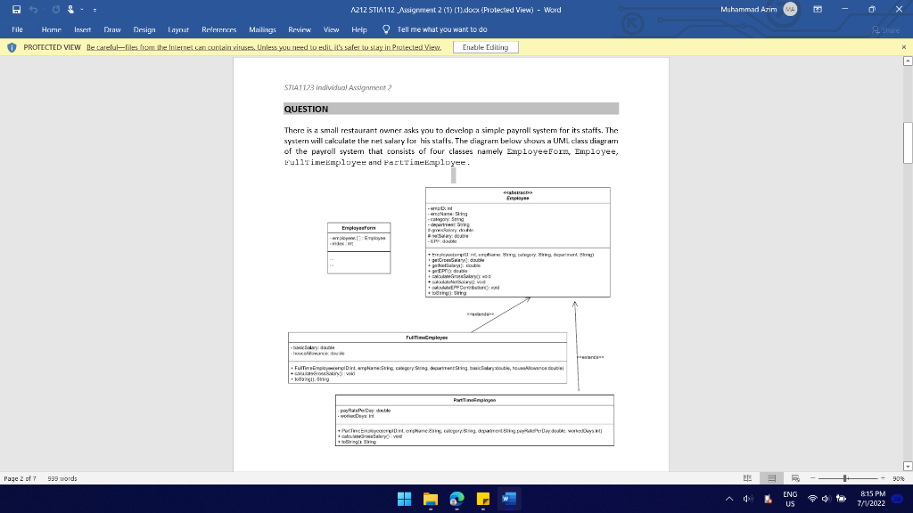 There is a small restaurant owner asks you to