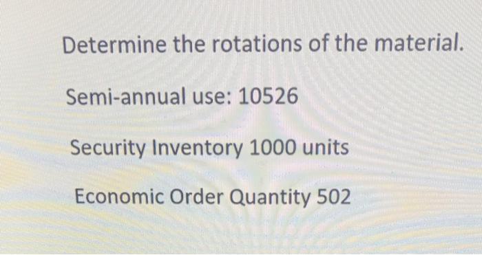 Determine the rotations of the material.