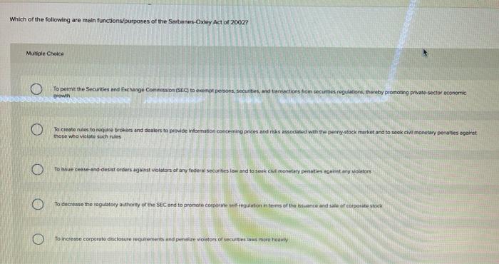 Which of the following are main