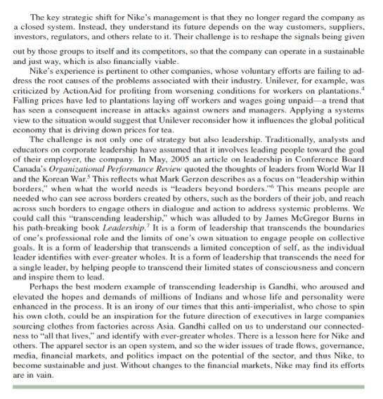 CASE STUDY Open with Nike's CSR Challenge In 2005