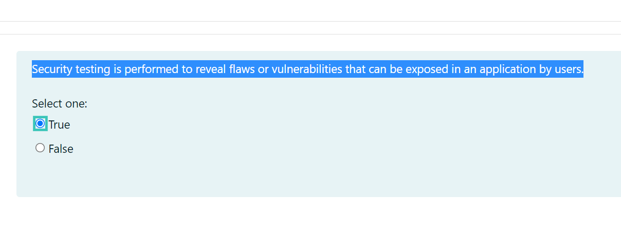 1. A test plan is created for each feature ( true