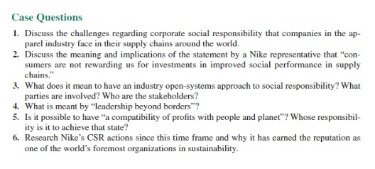 CASE STUDY Open with Nike's CSR Challenge In 2005