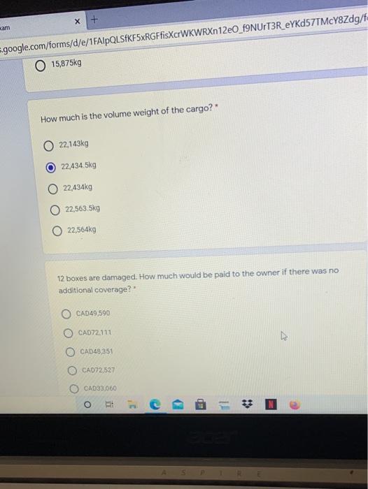 *Required Case #1: Based on the information