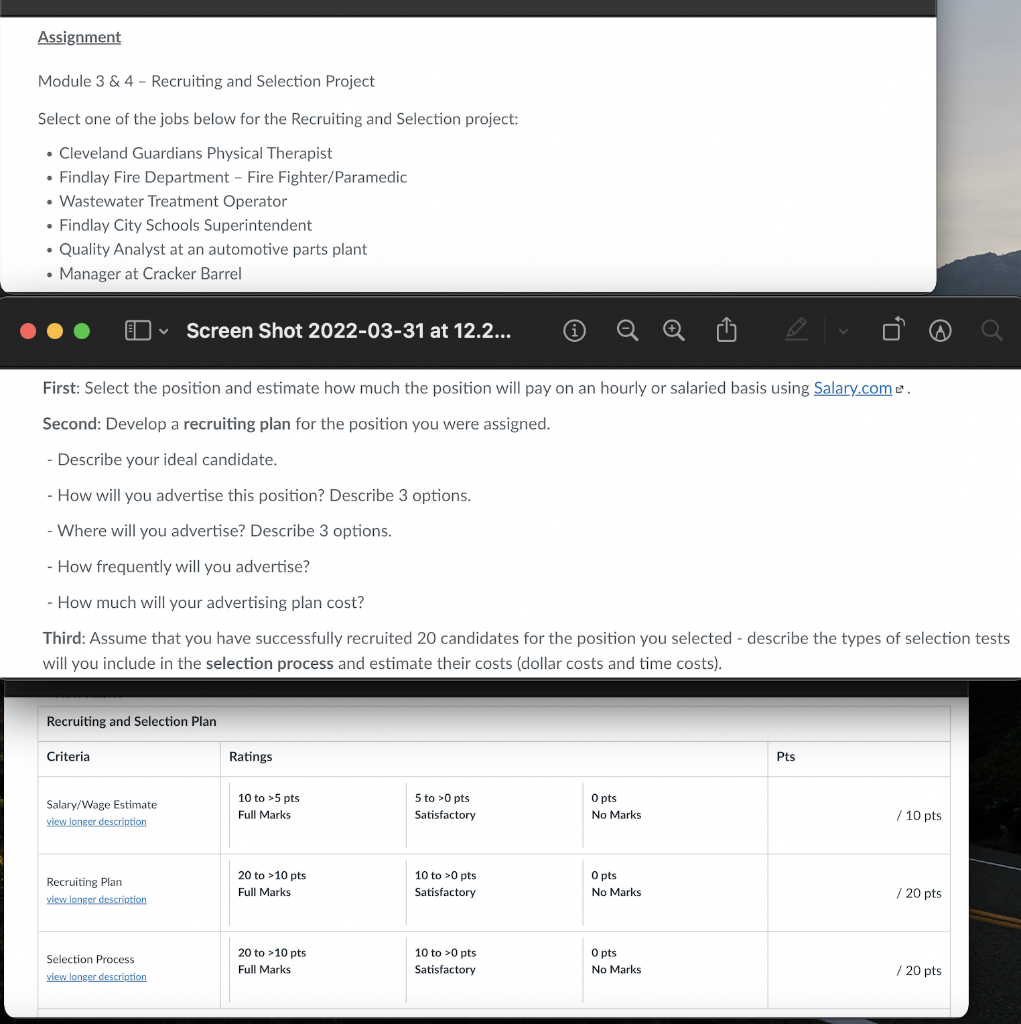 Assignment Module 3 & 4 - Recruiting and