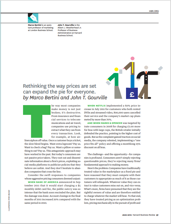 Summarize the above Journal Article - Pricing to