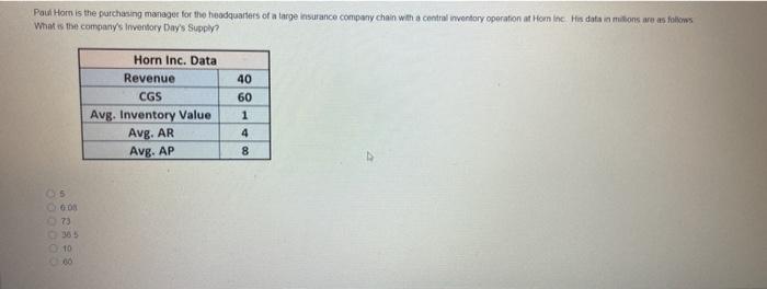 Paul Hom is the purchasing manager for the