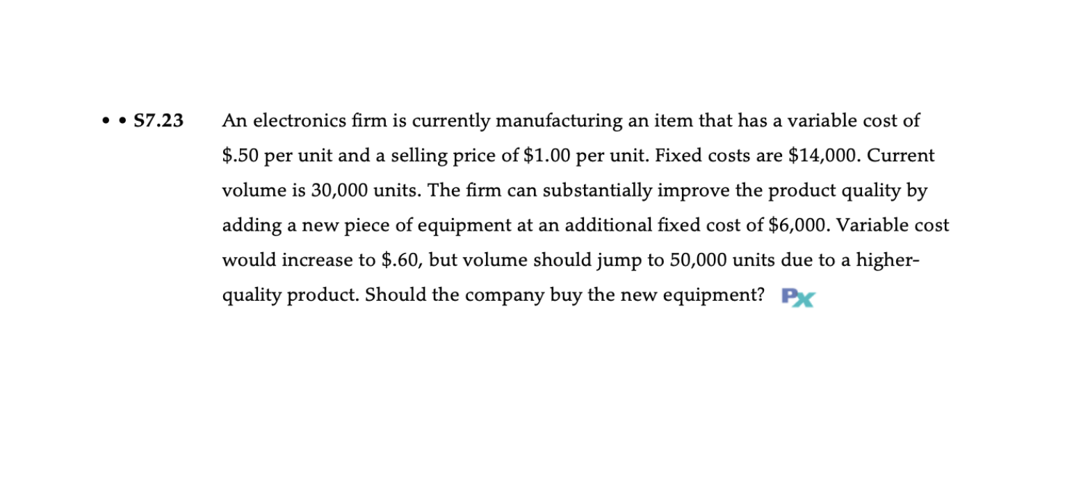 Please show all steps in detail . S7.23 An