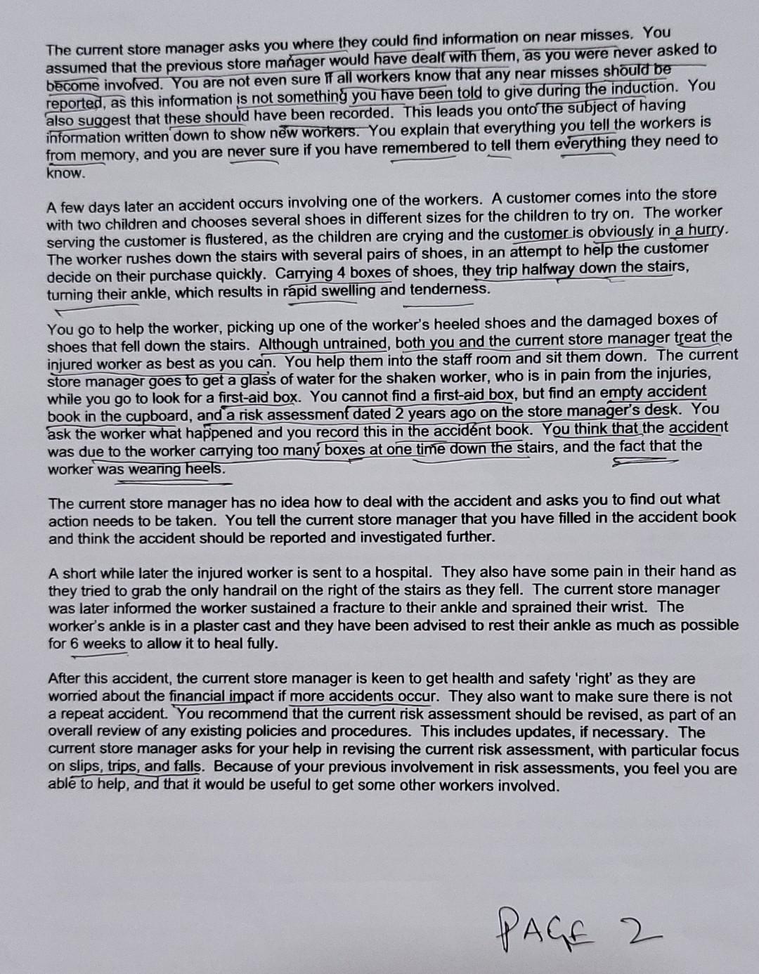 Task 3: Reporting the accident 3 3 (a) Why must