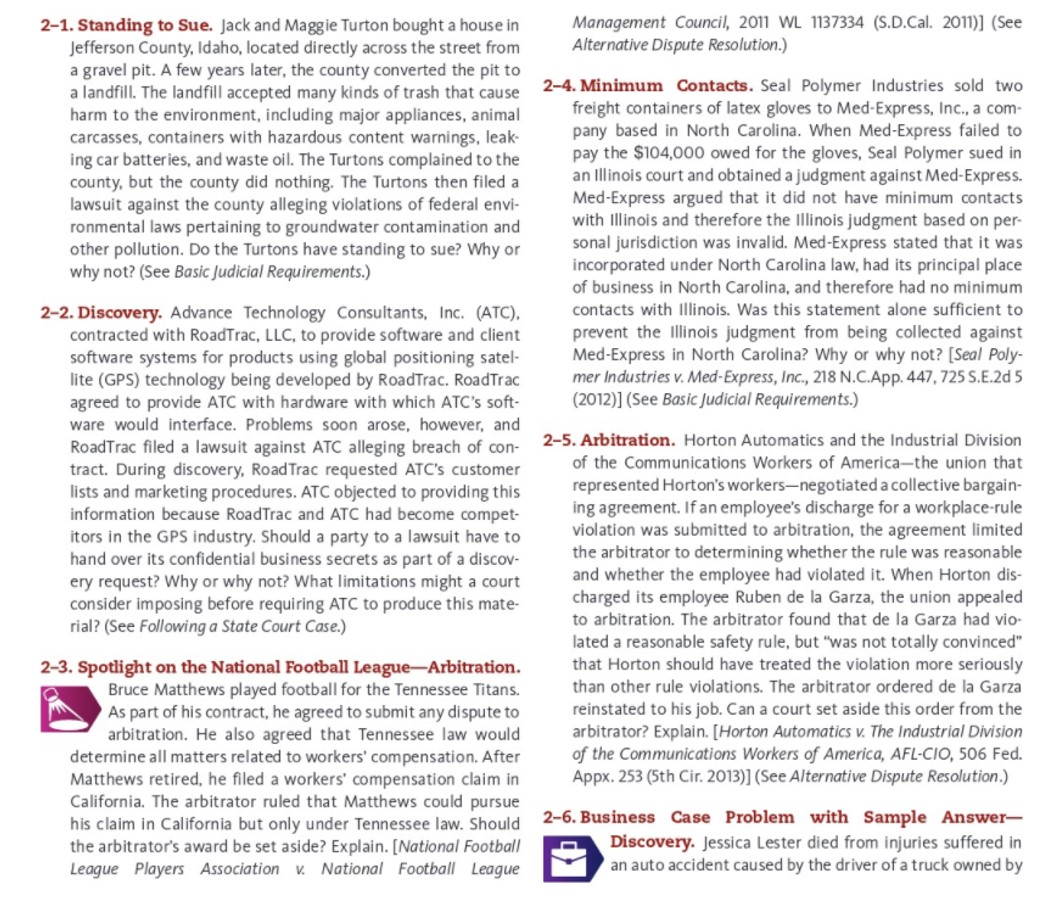 Business Scenario/Case Problems: Need help with