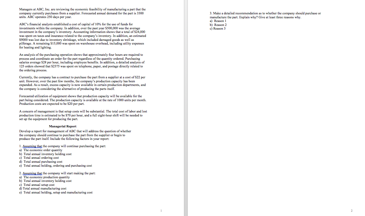 Can i get help with questions 2 and 3 3. Make a