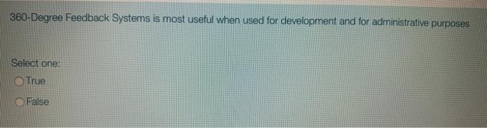 Quick answer 360-Degree Feedback Systems is most