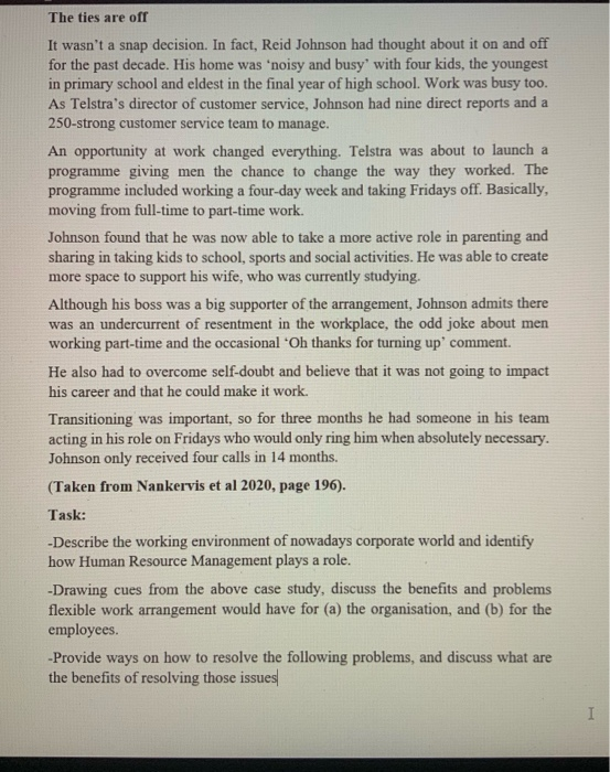 The ties are off It wasn't a snap decision. In