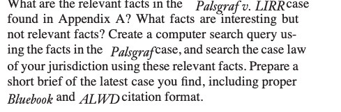 What are the relevant facts in the Palsgraf v.