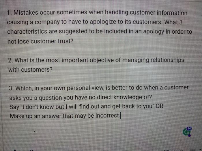 1. Mistakes occur sometimes when handling