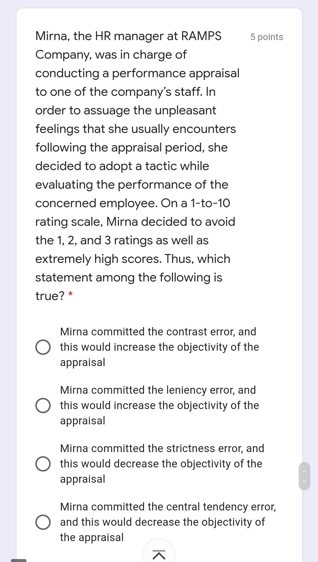 2 points Learning which has a long-term focus is