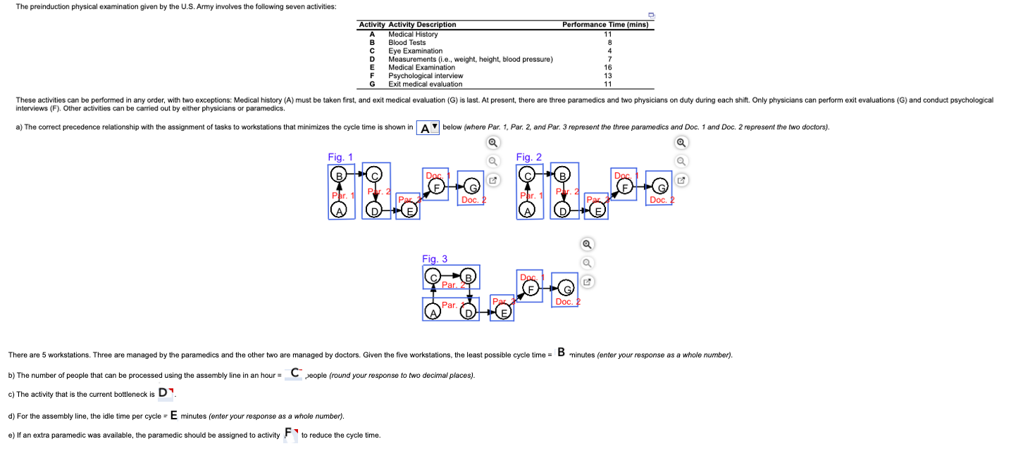 The preinduction physical examination given by