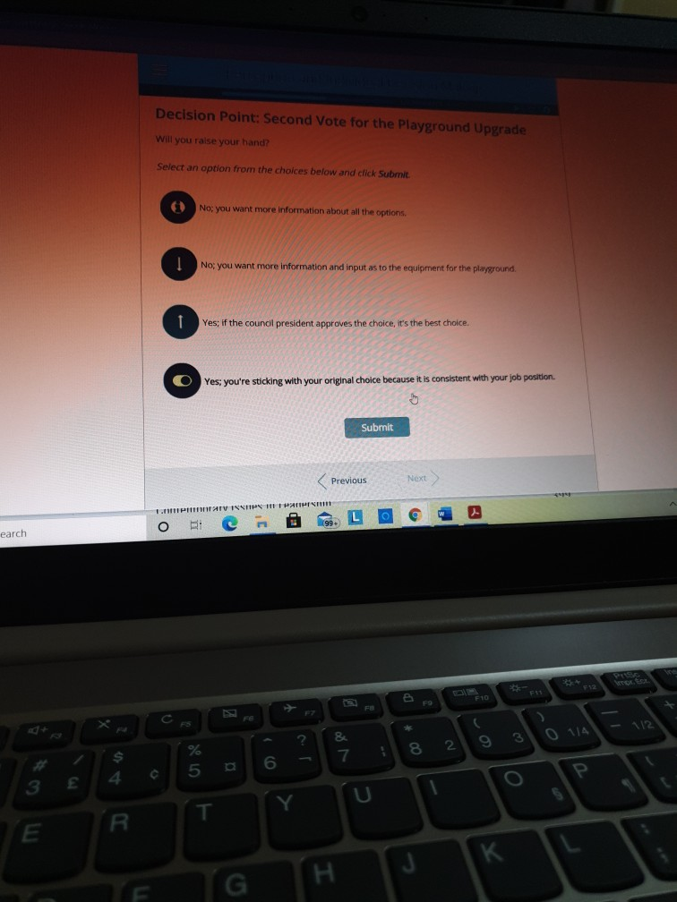 Decision Point: Second Vote for the Playground