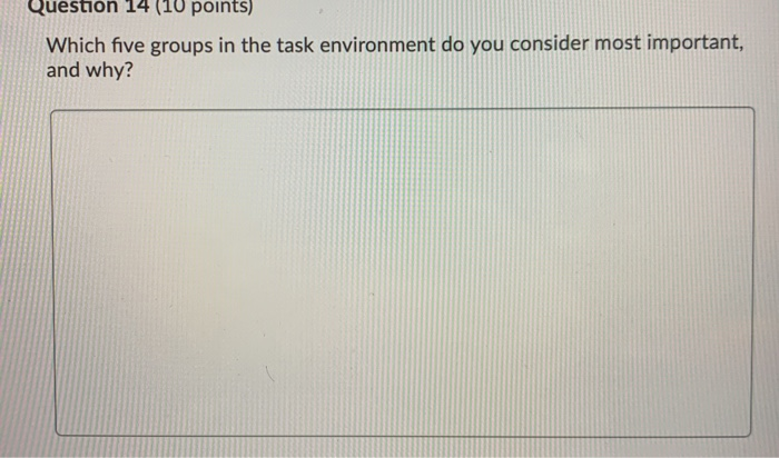 Question 10 (10 points) Name four ways that