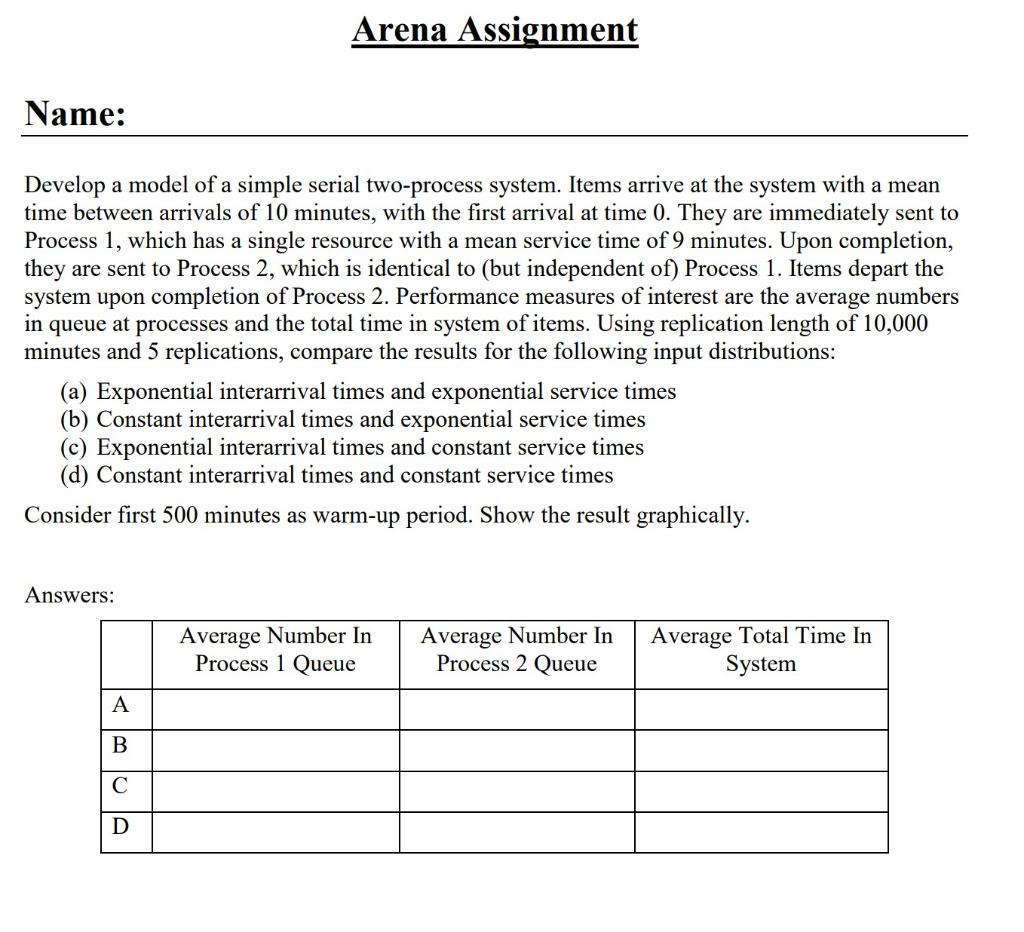 If possible, use arena software Name: Develop a