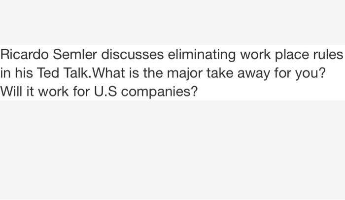 please help Ricardo Semler discusses eliminating