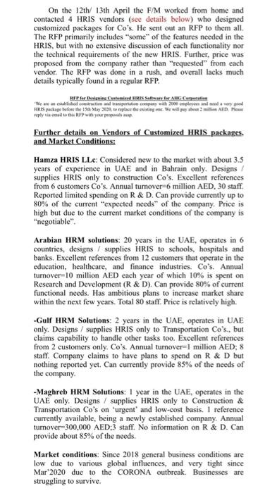 read the case and answer the following question: