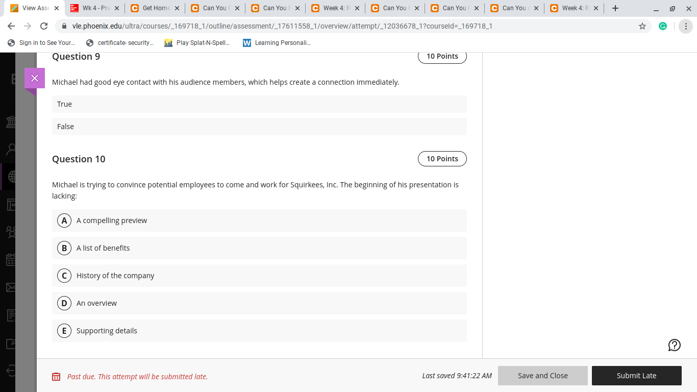 View Asse X Wk 4 - Pre X C Can You C Can You C