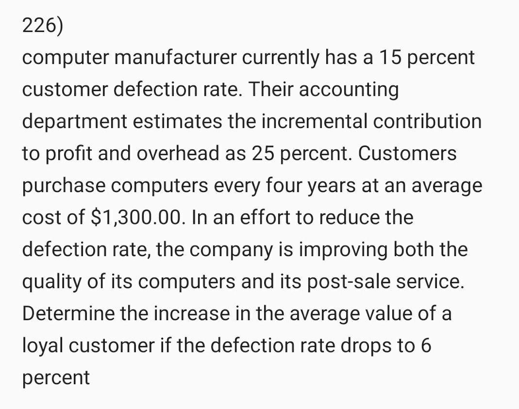 I need the answer as soon as possible 226)