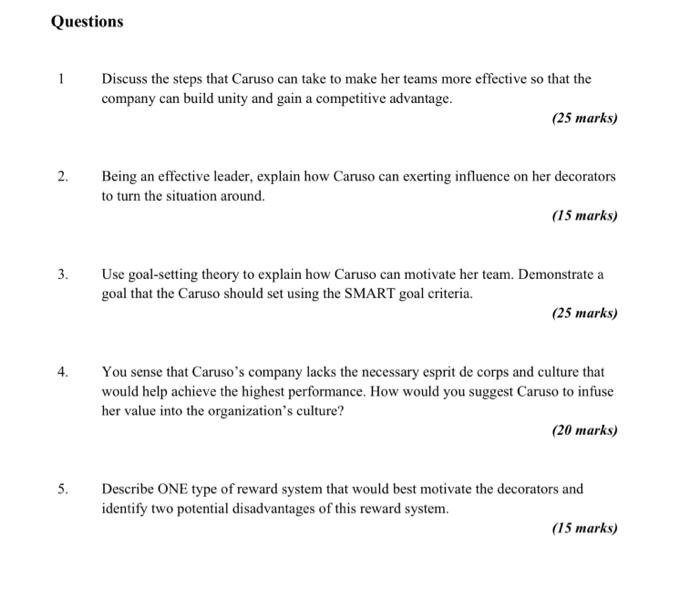 Read the following scenario and answer ALL