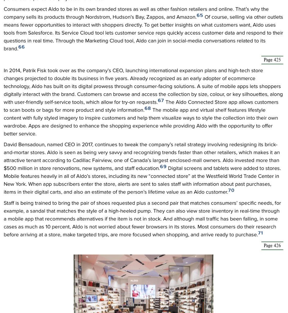 ALDO answer the question below 700-800 words