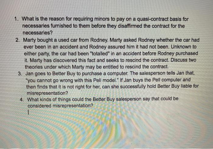 1. What is the reason for requiring minors to pay