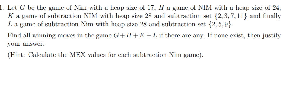 Game thoery. please explain 1. Let G be the game