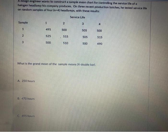 show work please A design engineer wants to