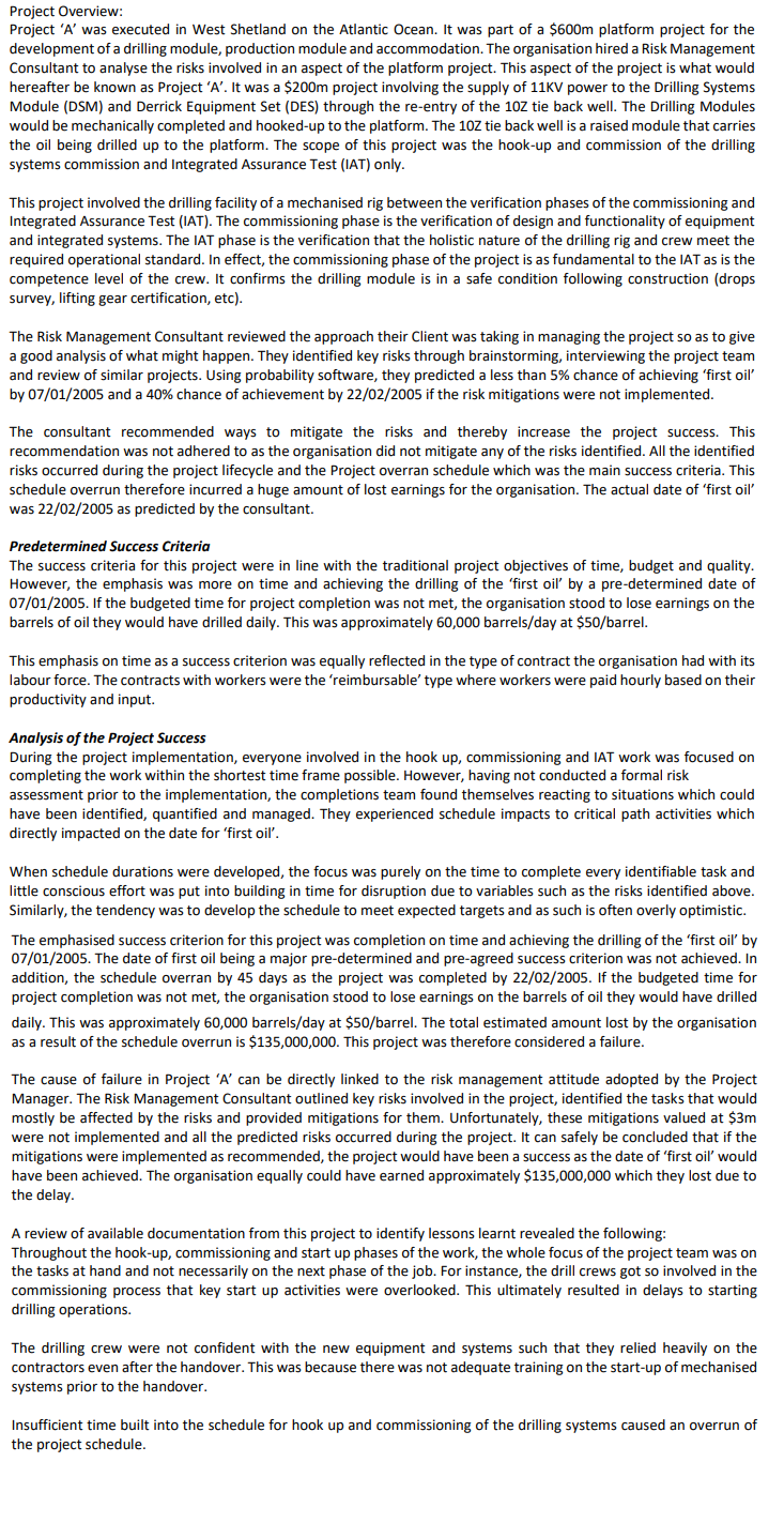 Question 1: 1. As we can see from the case study,