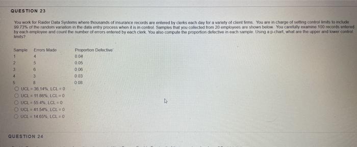 QUESTION 23 You work for Raider Data Systems
