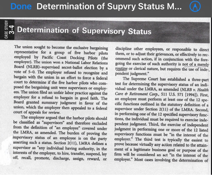 Read the Case Study 3.4, Determination of
