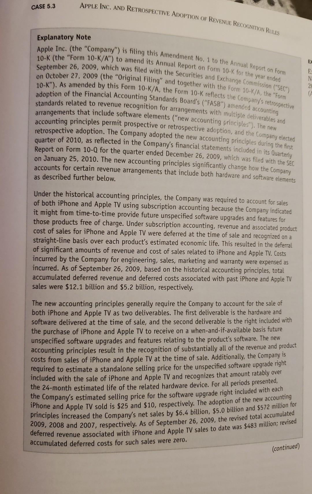 Is Apple's explanation for why it adopted the new