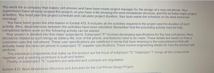 QUESTION A-C You work for a company that makes
