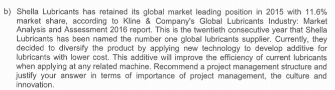 a) Global Venture Sdn. Bhd. has received a few