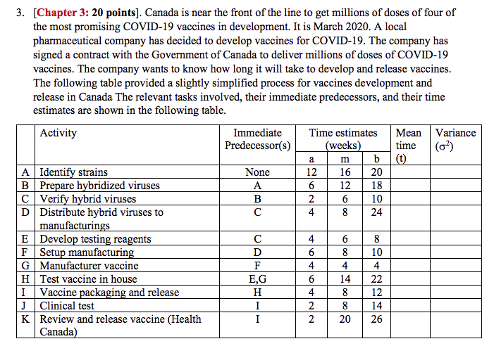 a m 3. (Chapter 3: 20 points). Canada is near the