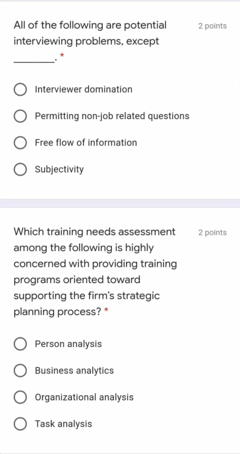 2 points As managers reach higher levels in the