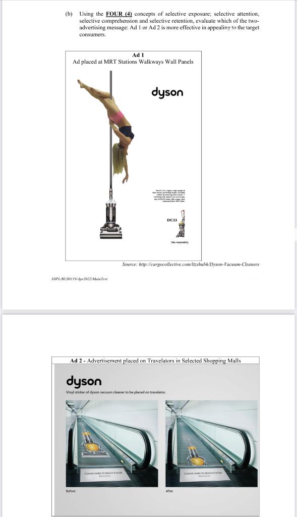 (b) Using the FOUR (4) concepts of selective