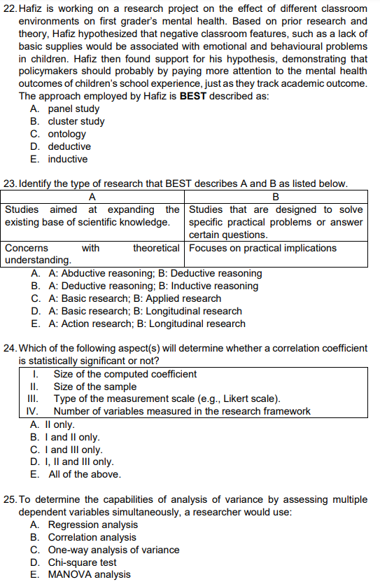 MULTIPLE CHOICE QUESTIONS 22. Hafiz is working on