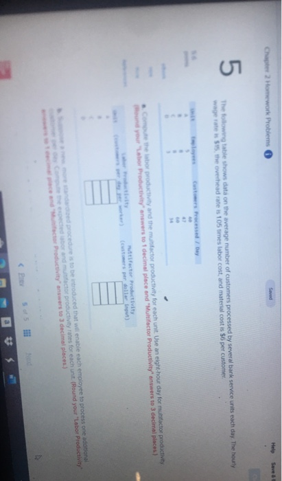 Saved Help Save Chapter 2 Homework Problems 5 The