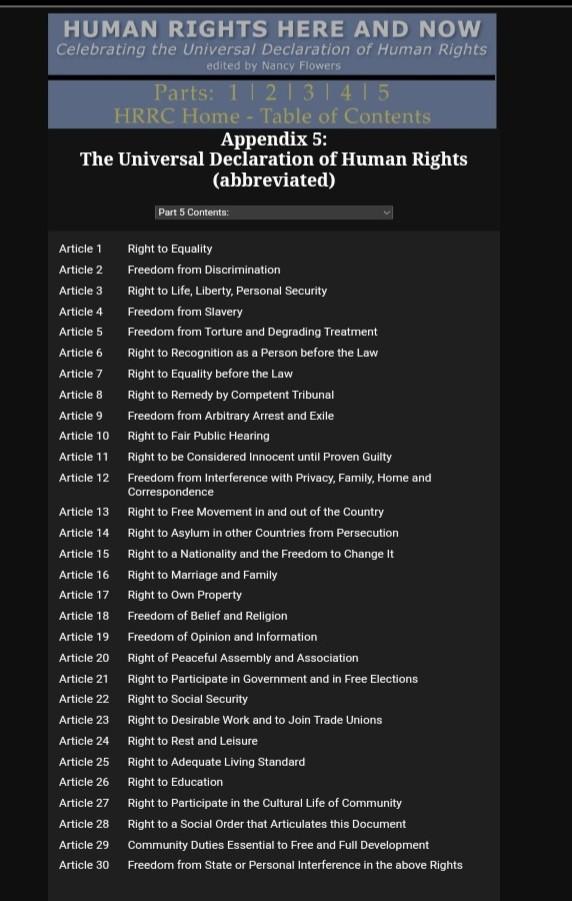 HUMAN RIGHTS HERE AND NOW Celebrating the