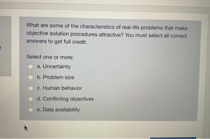 What are some of the characteristics of real-life