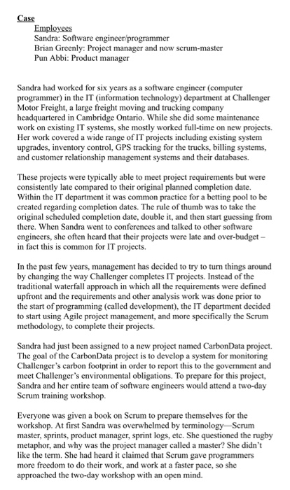 Case Employees Sandra: Software